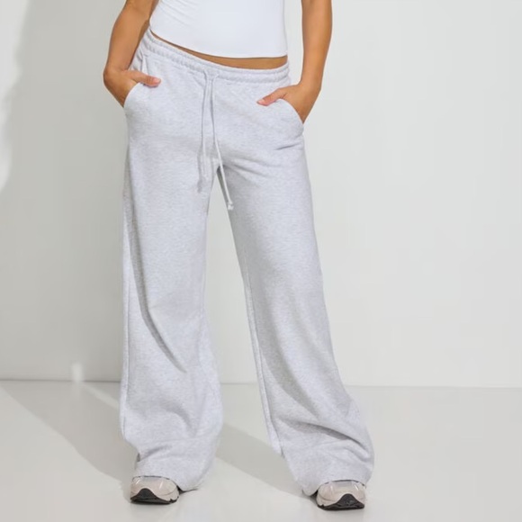 Garage Mega Wide Leg Light Gray Sweatpants - Picture 1 of 5
